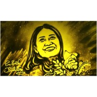 Vẽ chân dung bằng cát